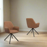 Cerutti Tan Corner Bench & 2 Lina Chairs - Pendle Village Furniture